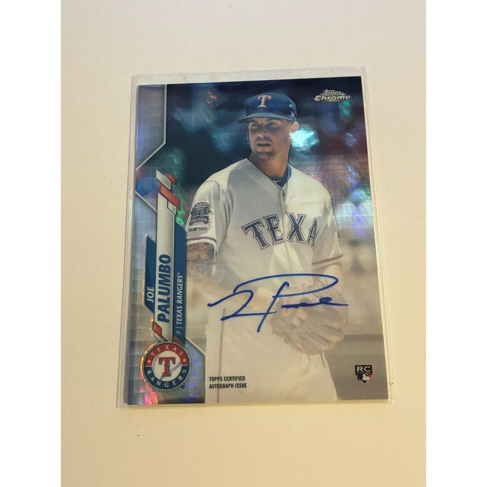 2020 Topps Chrome Update Joe Palumbo X-Fractor Rookie Auto /125 Rangers